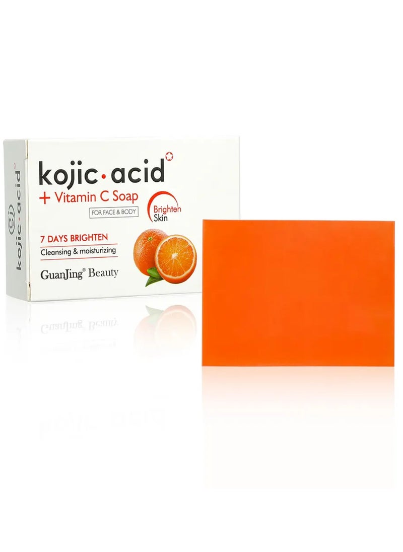 GuanJing Beauty Kojic Acid And Vitamin C Soap For Face And Body 120g 