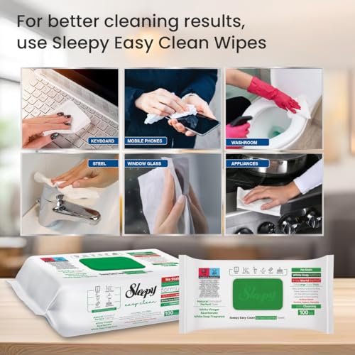 Sleepy Easy Clean All Purpose Cleaning Wet Wipes, Disposable Multi Surface Cleaner Towel 8.5"" x 10"" Large and Thick - Image 5