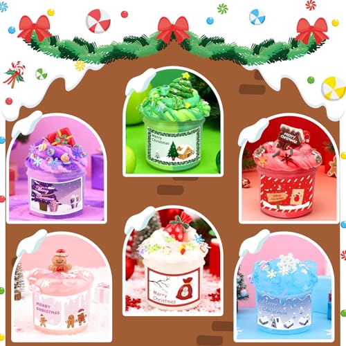 Rowecvce Christmas Advent Calendar 202524 Days of Slime Kit Countdown Calendars Gifts for Kids Party Favors Goodie Bag Stuffers Stocking Stuffers Putty Toys for Girls Boys Kids Teens Toddlers - Image 5