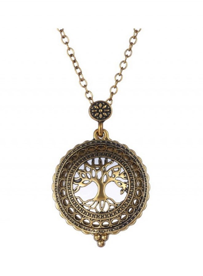 NIBEMINENT Tree Of Life Magnifier Glass Sliding Top Magnet Pendant Necklace  - Image 1