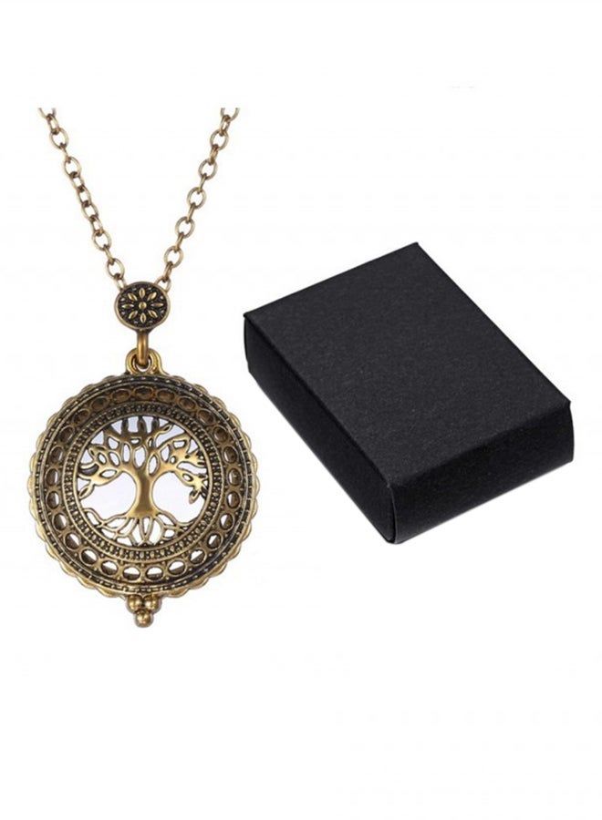 NIBEMINENT Tree Of Life Magnifier Glass Sliding Top Magnet Pendant Necklace  - Image 4