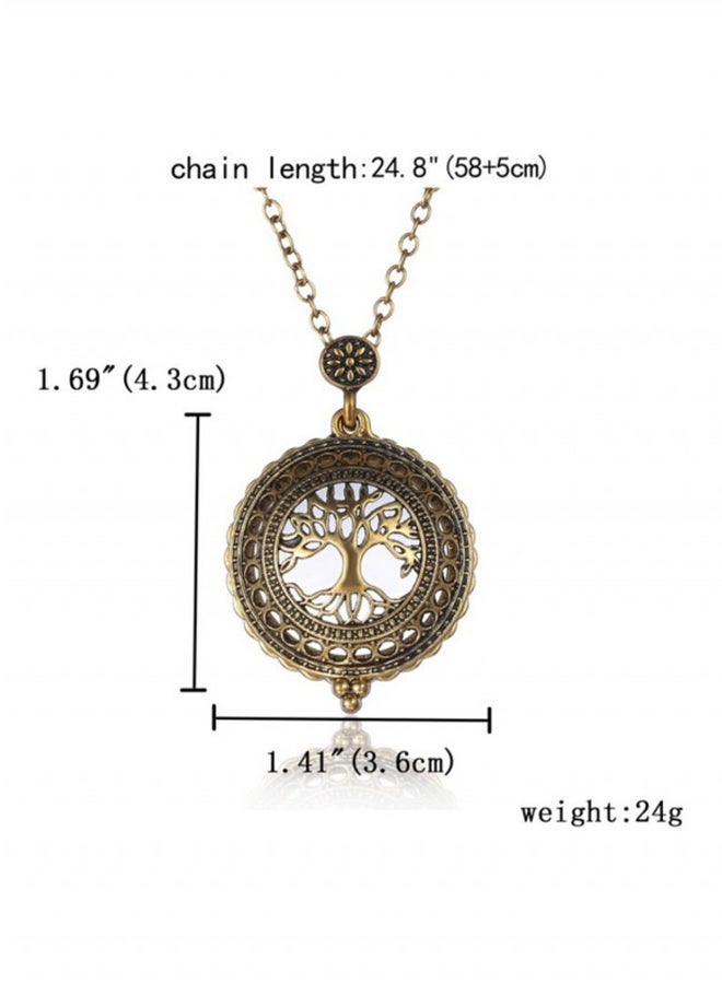 NIBEMINENT Tree Of Life Magnifier Glass Sliding Top Magnet Pendant Necklace  - Image 2
