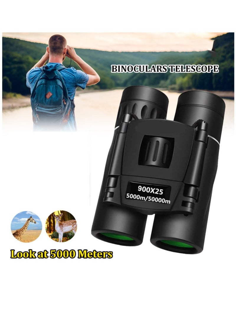 AROAQ - 900x25 HD Powerful Binoculars 9000M Long Range Folding Mini Telescope BAK4 FMC Optics For Hunting Sports Outdoor Camping Travel - Image 1