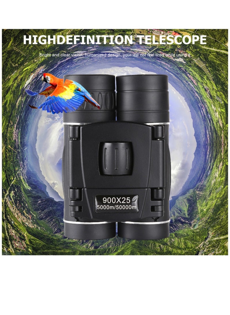 AROAQ - 900x25 HD Powerful Binoculars 9000M Long Range Folding Mini Telescope BAK4 FMC Optics For Hunting Sports Outdoor Camping Travel - Image 1
