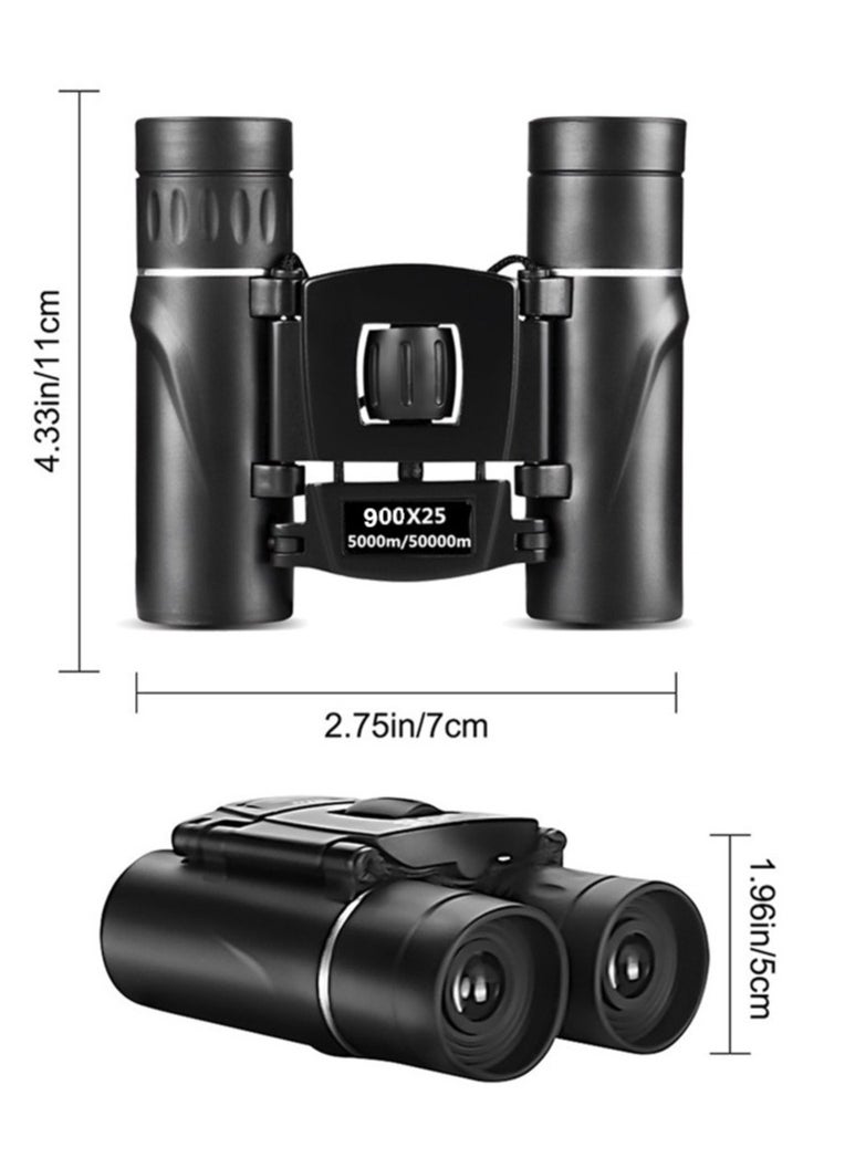 AROAQ - 900x25 HD Powerful Binoculars 9000M Long Range Folding Mini Telescope BAK4 FMC Optics For Hunting Sports Outdoor Camping Travel - Image 1