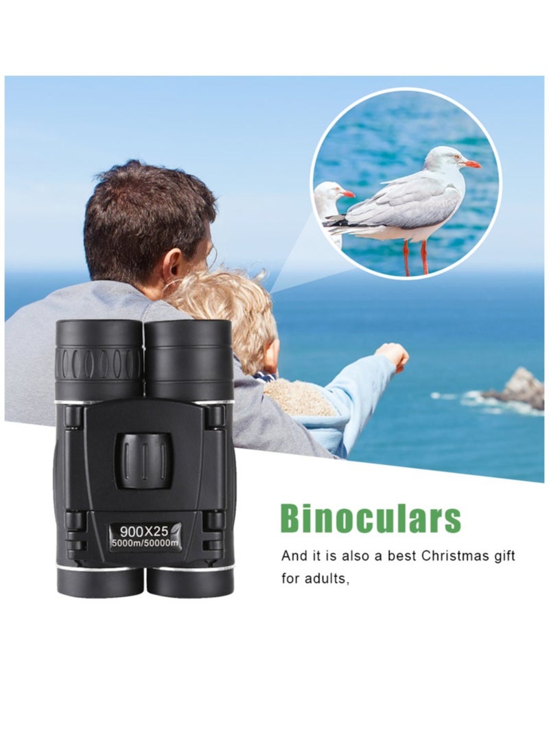 AROAQ - 900x25 HD Powerful Binoculars 9000M Long Range Folding Mini Telescope BAK4 FMC Optics For Hunting Sports Outdoor Camping Travel - Image 1