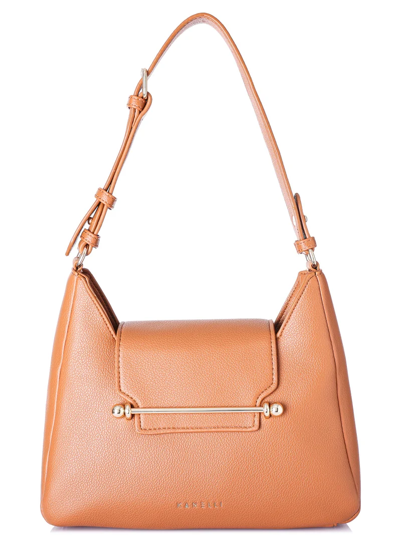 KANELLI Women's handbag from Kanelli, elegant shape New Collection  AAY2401005 Brown