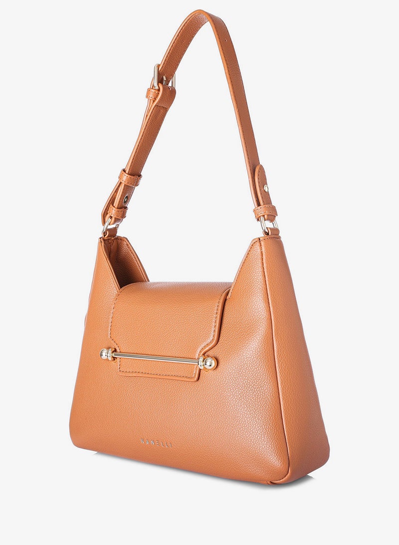 KANELLI Women's handbag from Kanelli, elegant shape New Collection  AAY2401005 Brown - Image 3