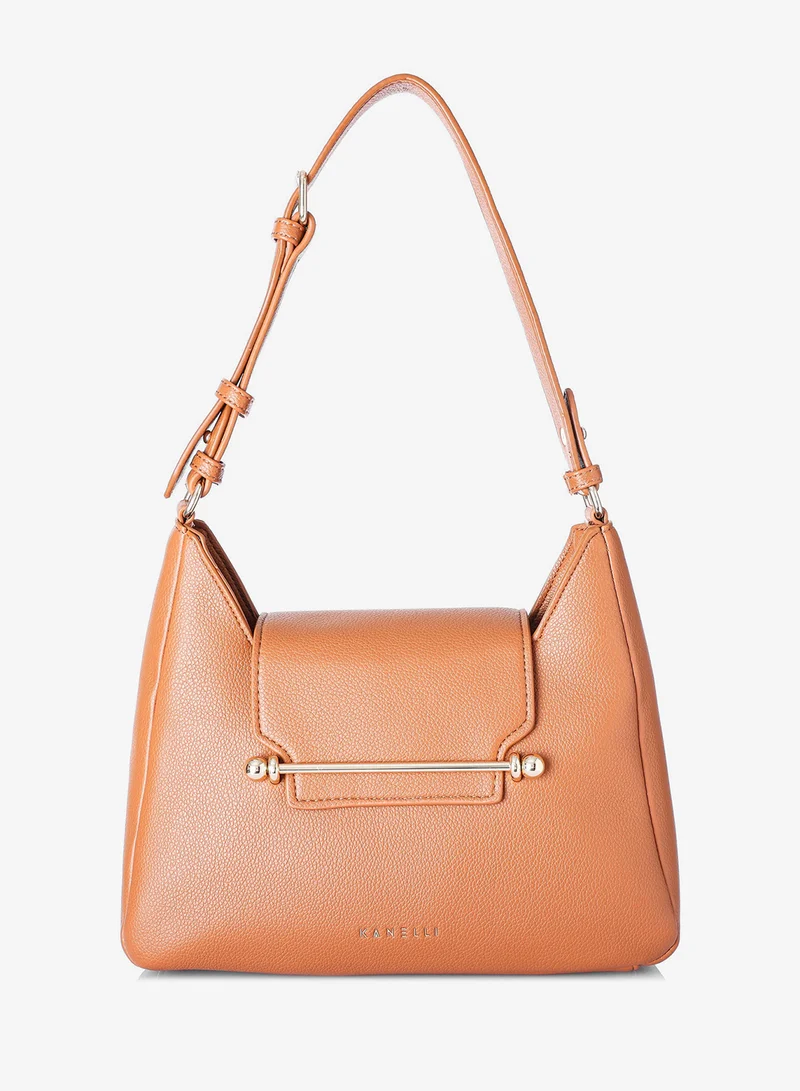 KANELLI Women's handbag from Kanelli, elegant shape New Collection  AAY2401005 Brown