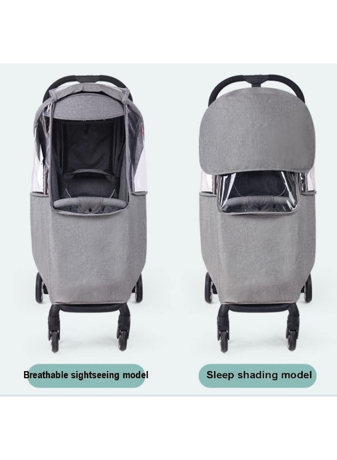 PENINSULA LOVE PENINSULA LOVE Stroller Rain Cover Universal Pram Buggy Rain Shield Waterproof Stroller Weather Shield Baby Pushchair Cover with Canopy Window - Image 5