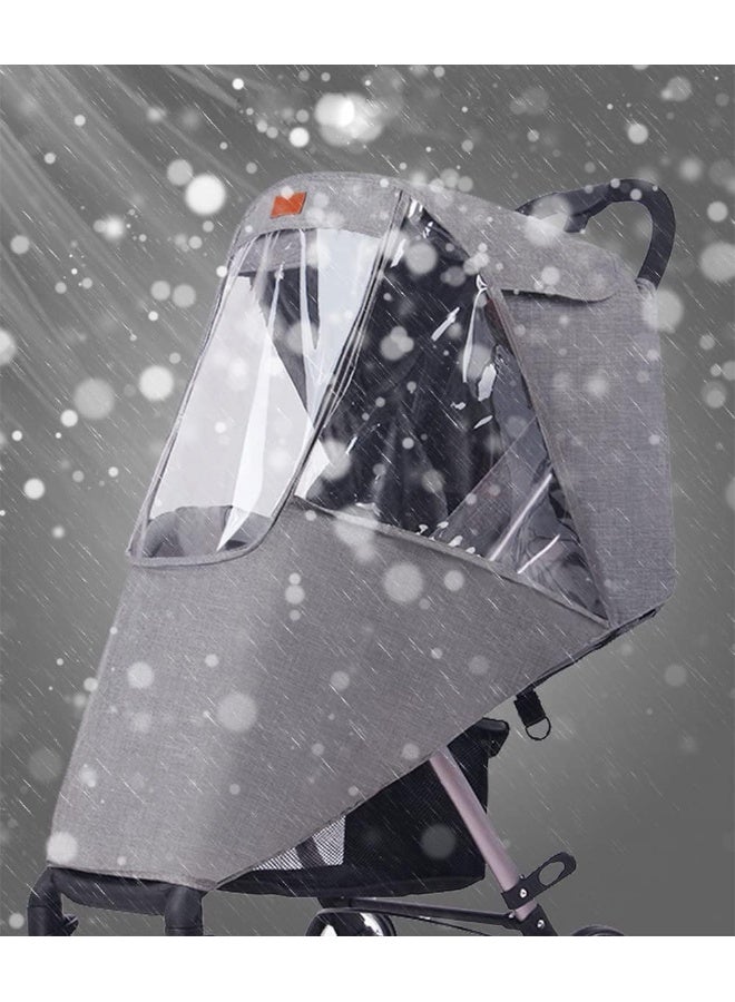 PENINSULA LOVE PENINSULA LOVE Stroller Rain Cover Universal Pram Buggy Rain Shield Waterproof Stroller Weather Shield Baby Pushchair Cover with Canopy Window - Image 4