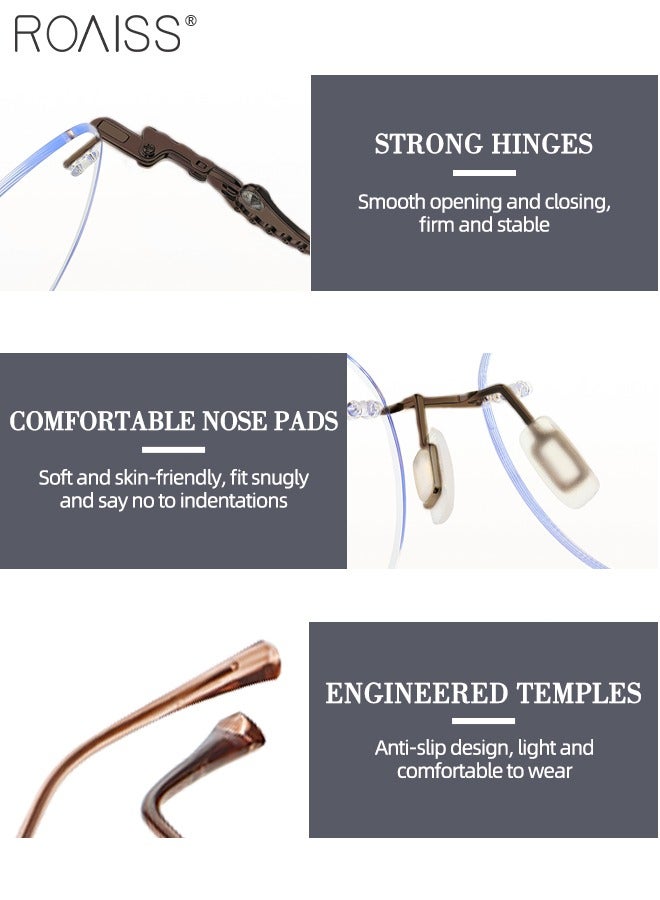 roaiss 2 in 1 Magnetic Polarized Clip-On Sunglasses Set, Blue Light Blocking Glasses with Magnetic Polarized Lenses, Multi-Function Glasses with Rhinestone Decor, Suitable for Women Day and Night Use - Image 5