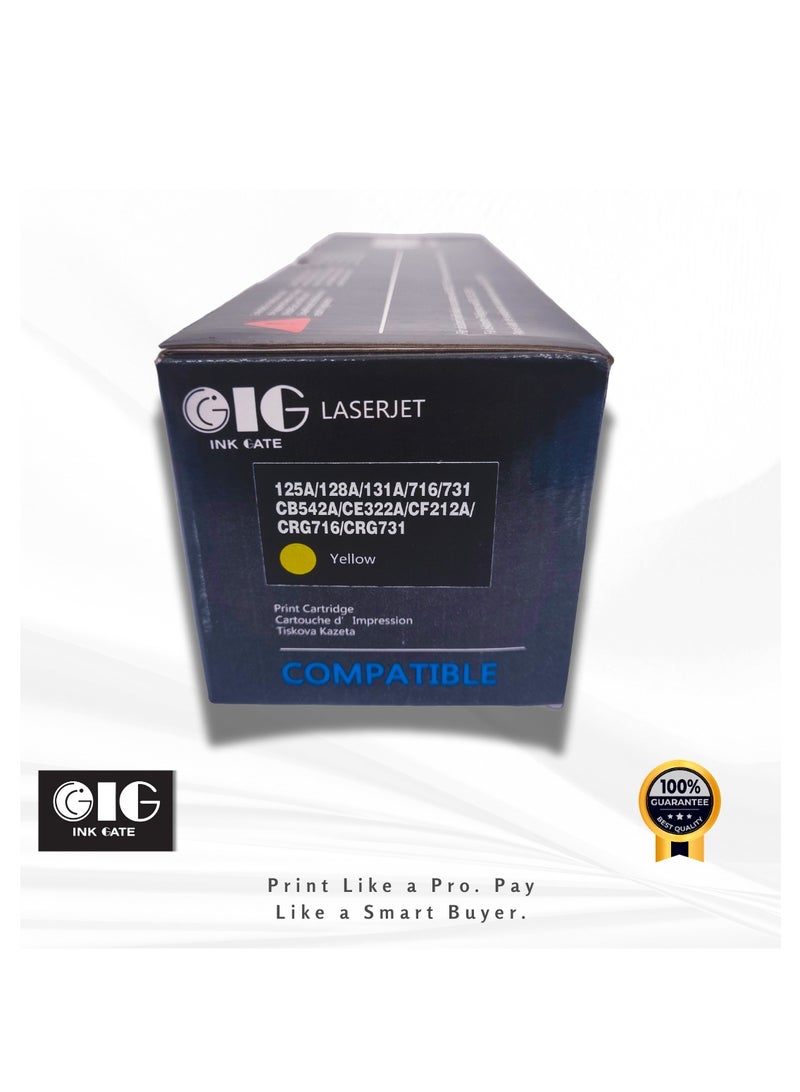 GIG IG Compatible Yellow Toner Cartridge – 125A / 131A / 128A – for HP CP1215, CP1515n, M251nw, M276nw, CM1415fn (Up to 1,400 Pages) - Image 5