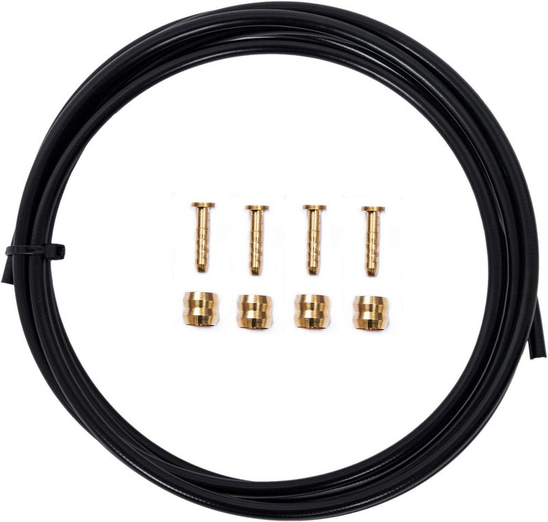 YBEKI Bicycle Brake Hose and Brass Connection Insert Kit - 2500mm Hydraulic Disc Brake Hose for Shimano BH59 BH90 Avid Sram Magura (Black) - Image 1