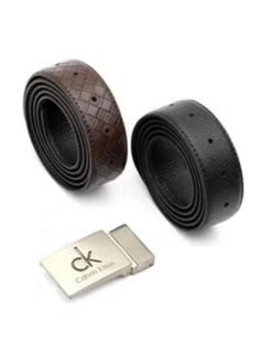CALVIN KLEIN JEANS PLUS Calvin Klein Leather Belt, 2 Pieces, Black, and Brown  - Image 2