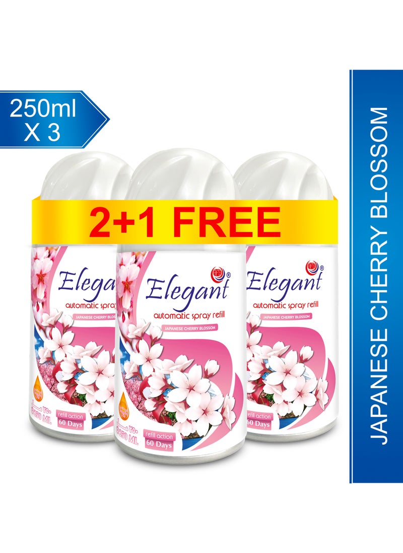 Elegant 3 Piece Japanese Cherry Blossom Automatic Refill Spray Set 250ml  - Image 2