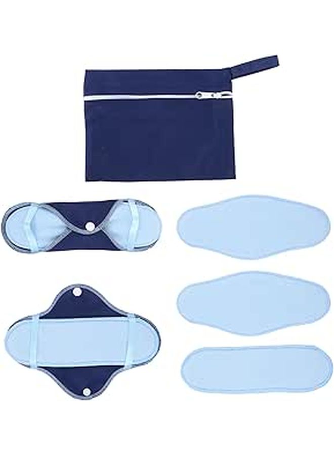 Washable Reusable Sanitary Pads 8 Pack Leakproof Fleece for Women Day Night - Image 1