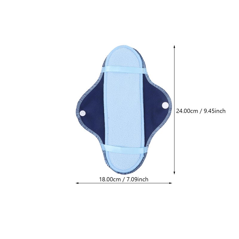 Washable Reusable Sanitary Pads 8 Pack Leakproof Fleece for Women Day Night - Image 3