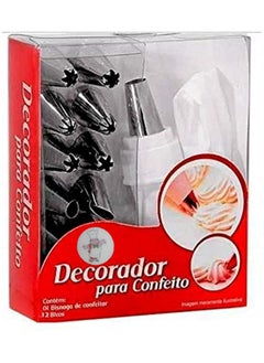 C&G INDIA CG INDIA Cake 12 Piece Cake Decorating Set Frosting Icing Piping Bag Tips with Steel nozzles Reusable Washable  - Image 1