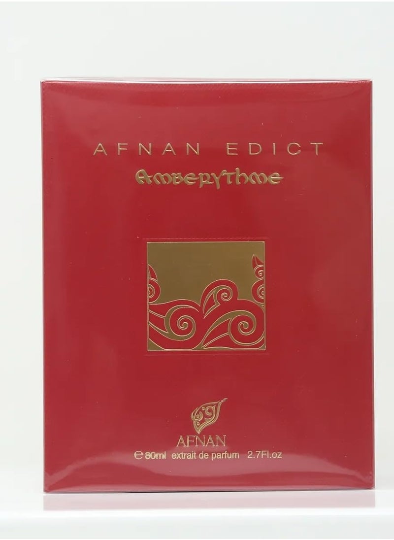 Afnan - Edict Amberythme Unisex Eau De Parfum 80 ML - Image 1