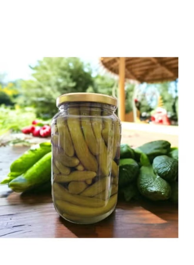 RABEAA ALSHAM Rabeih Alsham Pickled Cucumbers 1000g x 3 Jars – Premium Crunchy Pickled Cucumber – Fresh Whole Pickles in Glass Jar – Traditional Middle Eastern Pickles – Perfect Side Dish for Sandwiches, Burgers, BBQ, Shawarma and Daily Meals - Image 4