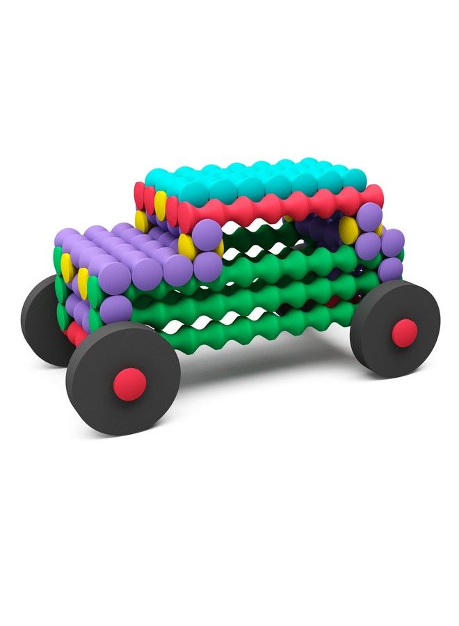 Popular Playthings Playstix Starter Set Construction Toy Building Blocks 80 Piece Kit - Image 3