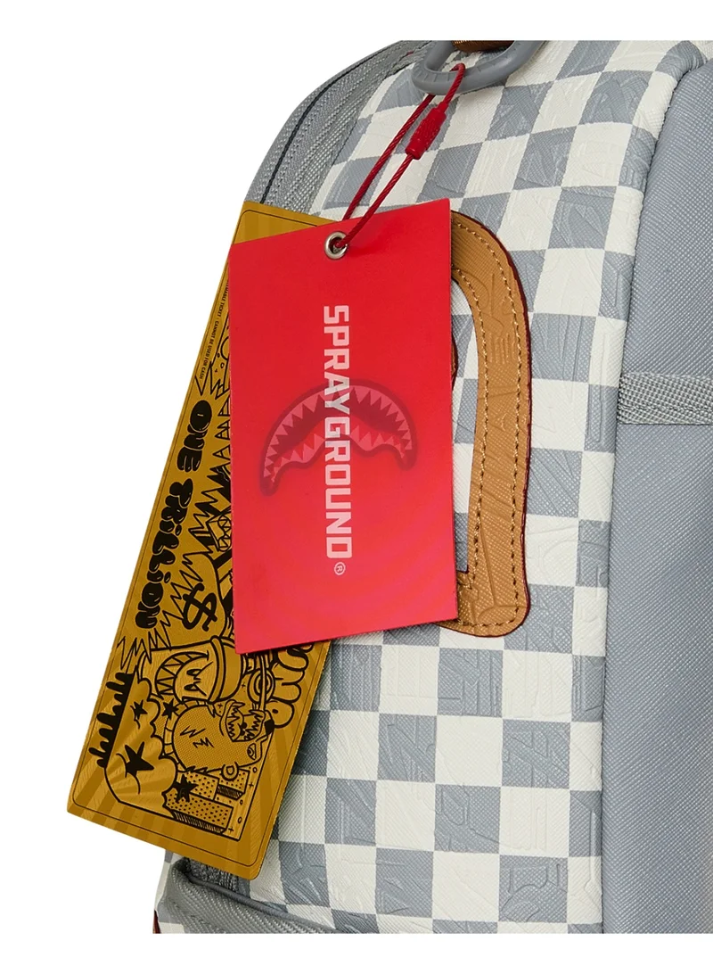 Sprayground  EMBOSSED CHECK CREAM DLXSV BACKPACK  | Best Price UAE