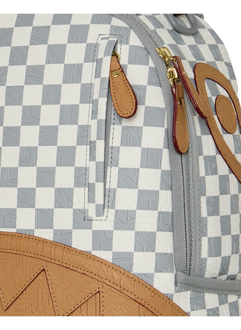 Sprayground  EMBOSSED CHECK CREAM DLXSV BACKPACK  | Best Price UAE