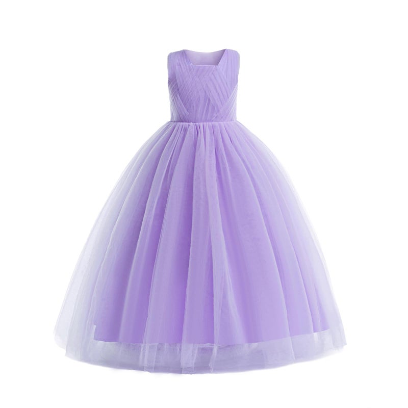 DPKM Flower Girls Formal Wedding Dress for Tulle Party Bridesmaid Pageant Princess Kids Birthday Prom Ball Gown - Image 1