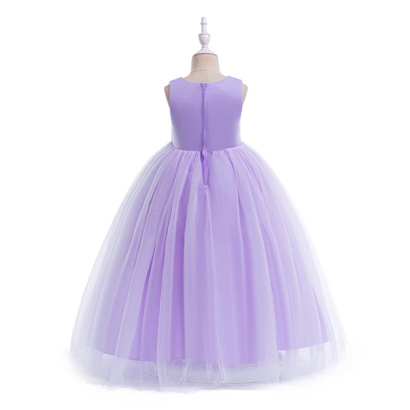 DPKM Flower Girls Formal Wedding Dress for Tulle Party Bridesmaid Pageant Princess Kids Birthday Prom Ball Gown - Image 3