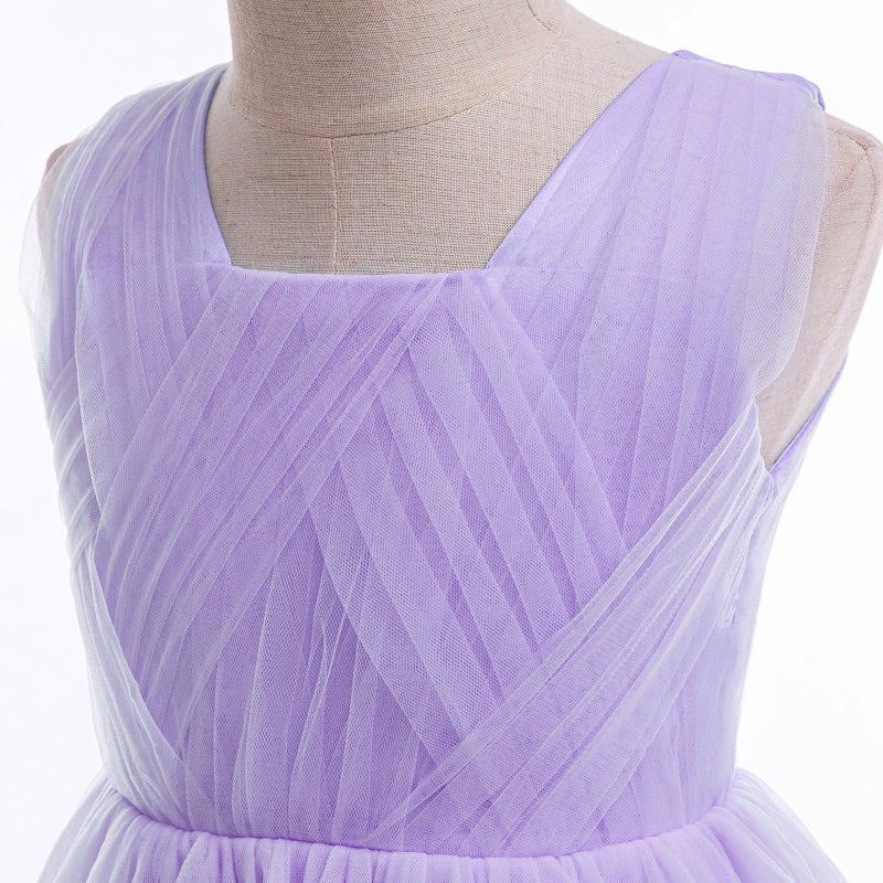 DPKM Flower Girls Formal Wedding Dress for Tulle Party Bridesmaid Pageant Princess Kids Birthday Prom Ball Gown - Image 2
