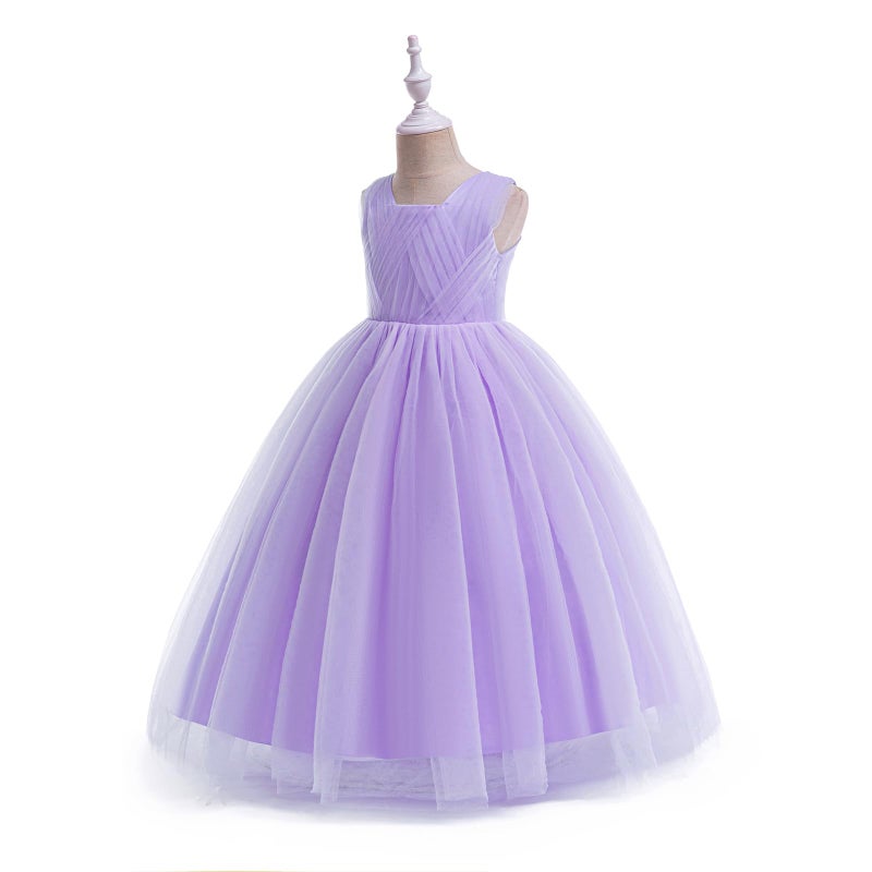 DPKM Flower Girls Formal Wedding Dress for Tulle Party Bridesmaid Pageant Princess Kids Birthday Prom Ball Gown - Image 4