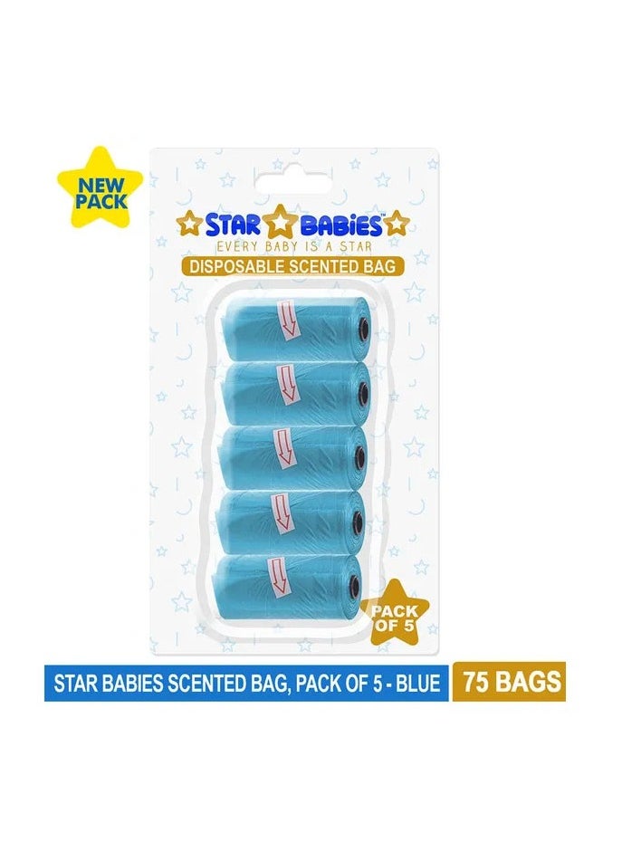 STAR BABiES Star Babies - Scented Bag Blister - Pack of 5/75 Bags - Blue  - Image 2