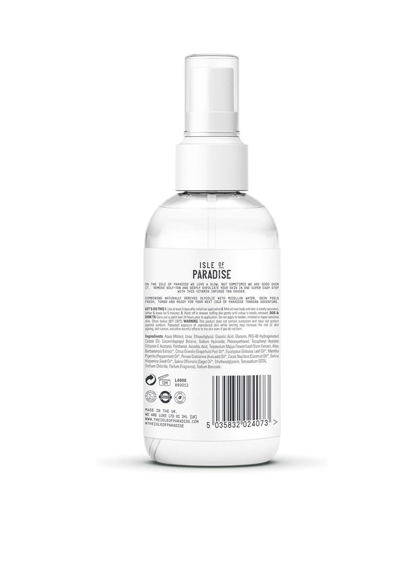ISLE OF PARADISE OVER IT Self Tan Remover 200 ml Glycolic Acid and Micellar Water Self Tanning Eraser Vegan  - Image 2