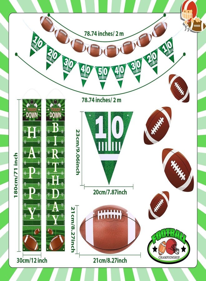 باتيير مجموعة باتيير المكونة من 3 قطع لتزيين حفلات أعياد الميلاد بطابع كرة القدم، تتضمن لافتة مدخل مزينة بأعلام مثلثة الشكل، وإكليل ورقي، ولوازم رياضية لمحبي كرة القدم، وديكورات لحفلات ما قبل المباريات. - Image 2