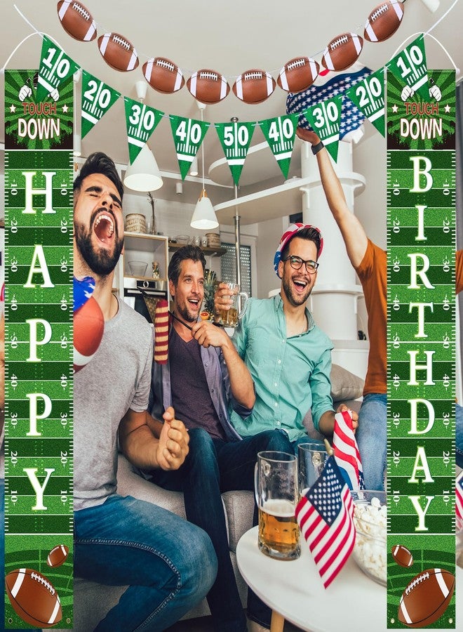 باتيير مجموعة باتيير المكونة من 3 قطع لتزيين حفلات أعياد الميلاد بطابع كرة القدم، تتضمن لافتة مدخل مزينة بأعلام مثلثة الشكل، وإكليل ورقي، ولوازم رياضية لمحبي كرة القدم، وديكورات لحفلات ما قبل المباريات. - Image 5