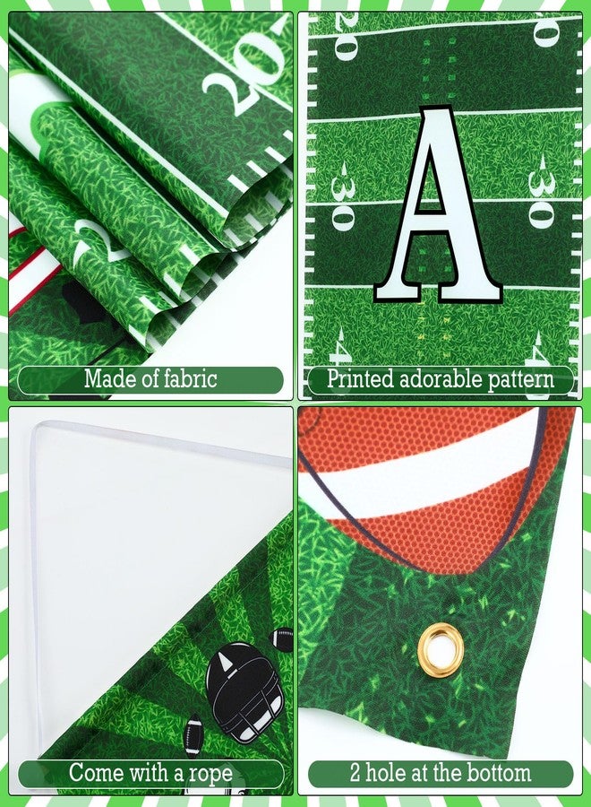 باتيير مجموعة باتيير المكونة من 3 قطع لتزيين حفلات أعياد الميلاد بطابع كرة القدم، تتضمن لافتة مدخل مزينة بأعلام مثلثة الشكل، وإكليل ورقي، ولوازم رياضية لمحبي كرة القدم، وديكورات لحفلات ما قبل المباريات. - Image 4