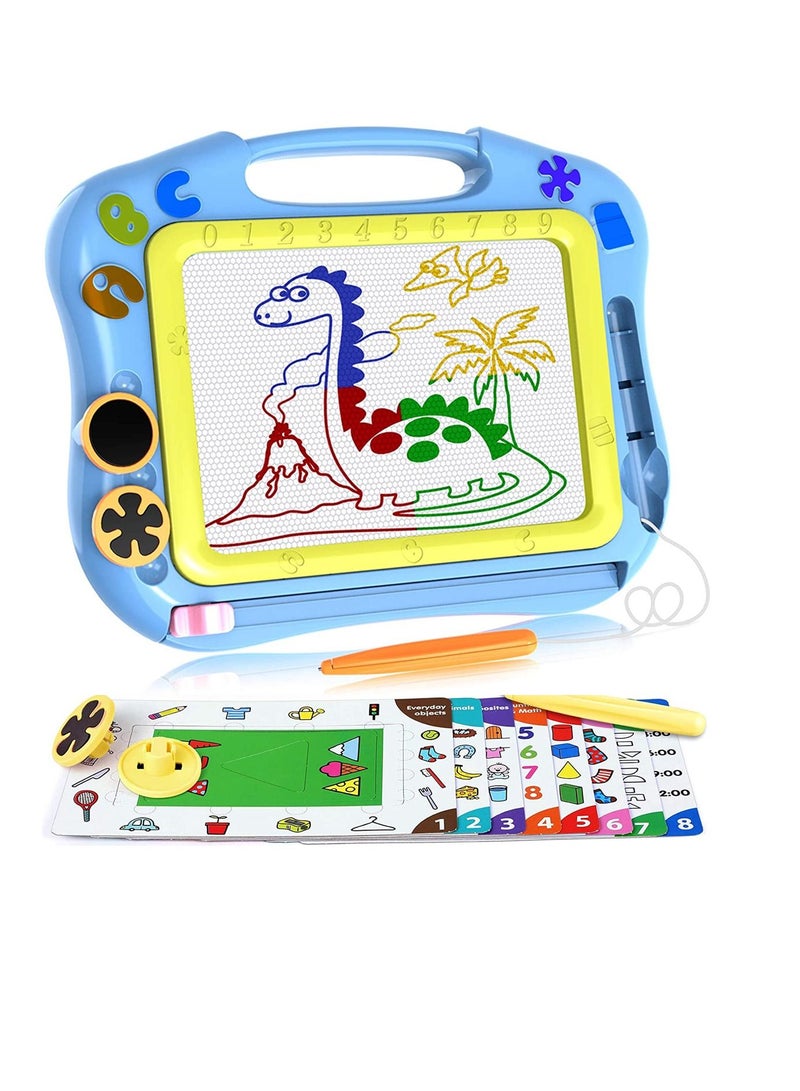 Suntown Magnetic Drawing Board table with Stamps PenColorful Erasable Magnet Writing Sketching Pad for Toddlers Learning Toys  Education Doodle Toys for 3+ YearOld Kids Birthday Gift - Image 1