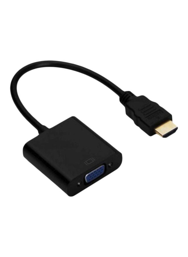كابل محول HDMI إلى VGA أسود للاستخدام اليومي والأجهزة الإلكترونية المنزلية والمكتب والألعاب - Image 1