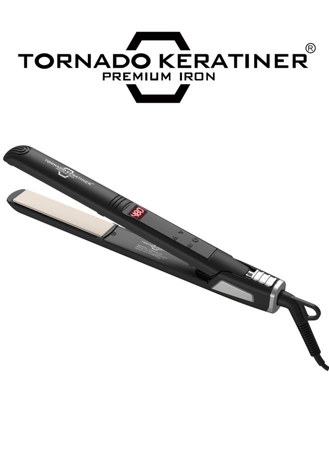 TORNADO KERATINER Professional Hair Straightener | Original Nano Titanium Technology Straightens Dry, Frizzy Hair Curls | 250 Deg. C. (480'f) - 220 Volts - Image 1
