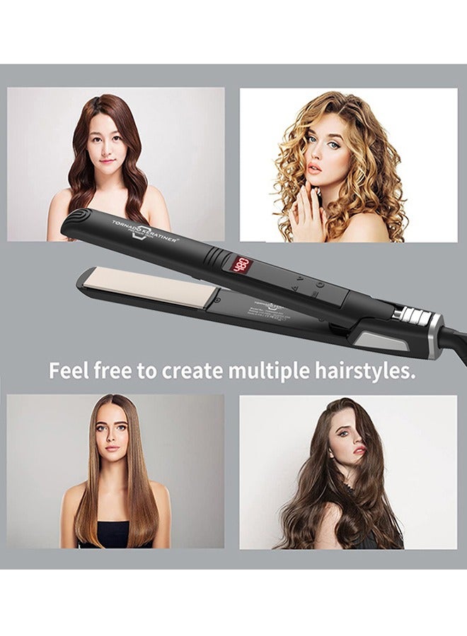 TORNADO KERATINER Professional Hair Straightener | Original Nano Titanium Technology Straightens Dry, Frizzy Hair Curls | 250 Deg. C. (480'f) - 220 Volts - Image 3