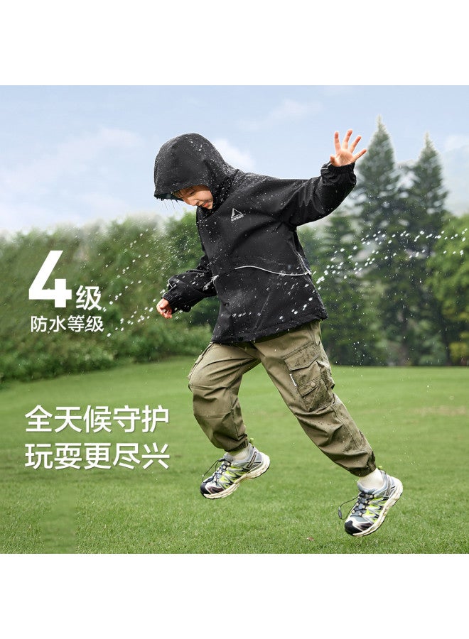 Zuoxi Boys' 3-in-1 Jacket Spring/autumn Kids' Hooded Windproof Outdoor Stylish Softshell Jacket For Big Boys - Image 5