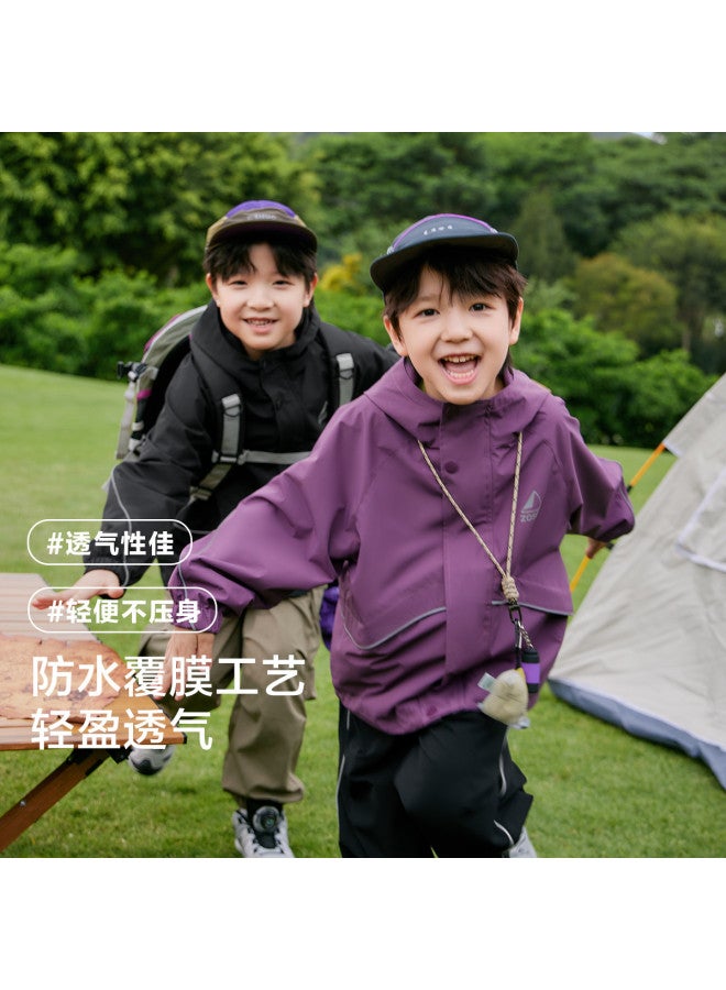 Zuoxi Boys' 3-in-1 Jacket Spring/autumn Kids' Hooded Windproof Outdoor Stylish Softshell Jacket For Big Boys - Image 3