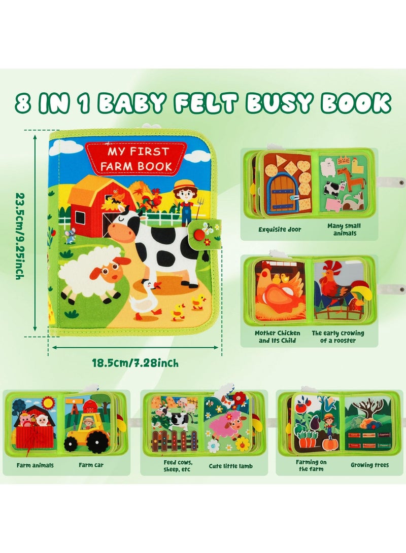 Montessori Busy Book for Toddlers,Quiet Activity Books Preschool Education Learning,Busy Board Felt Sorting Toy for 1-3-Kids Boys Girls - Image 2