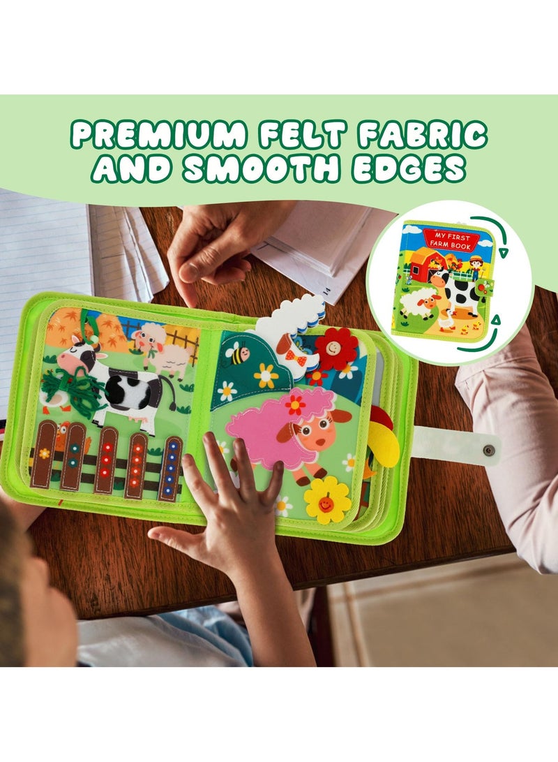 Montessori Busy Book for Toddlers,Quiet Activity Books Preschool Education Learning,Busy Board Felt Sorting Toy for 1-3-Kids Boys Girls - Image 5