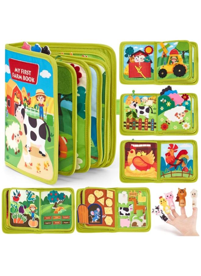 كتاب مونتيسوري المشغول للأطفال الصغار، كتب أنشطة هادئة لتعليم مرحلة ما قبل المدرسة، لوحة مشغولة لعبة فرز من الف felt للأطفال من 1-3 سنوات، الأولاد والبنات - Image 1