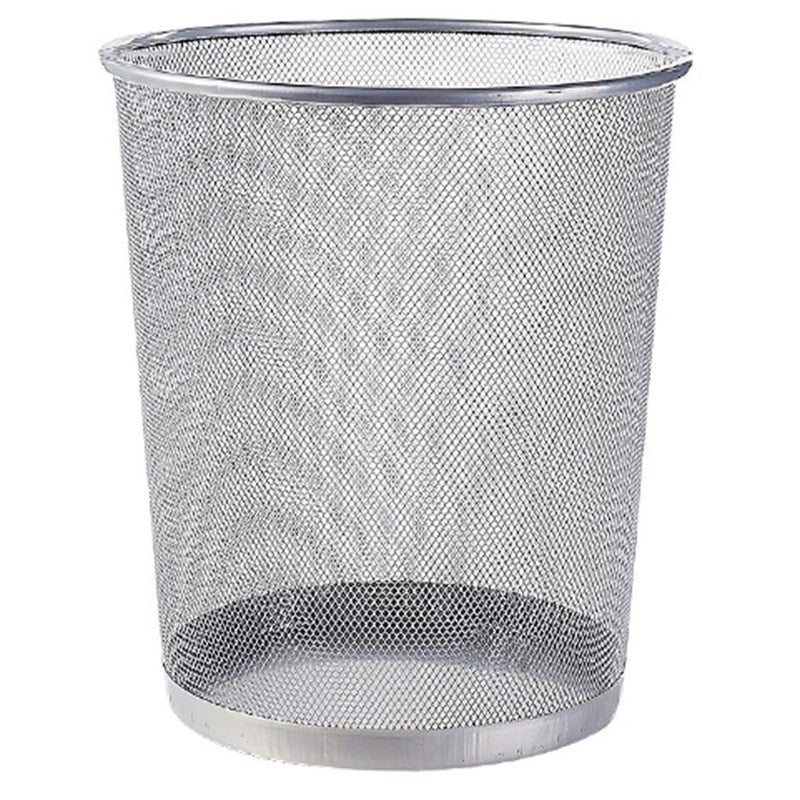 SHOWAY Waste Basket | Trash Can Metal Wire Circular Mesh Bin | Lightweight and Stylish | Ideal Garbage Trash Can for Home & Office Waste (Random Color) - Image 1