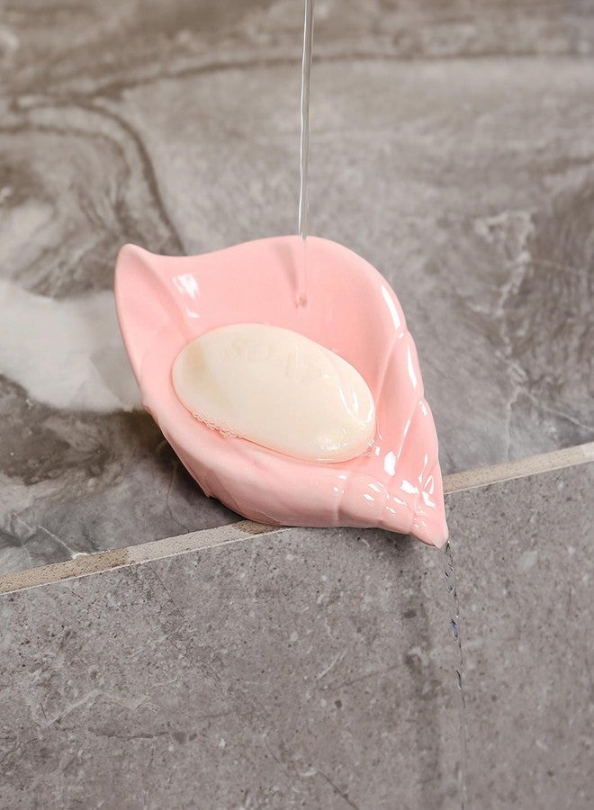 VBANU Sea-Shell Soap Holder, Ceramic Soap Tray with Self Draining, Soap Tray for Sink Washroom Bathroom Shower, Small Cute and Elegant Holder with Glaze, Easy Cleaning (White) - Image 5