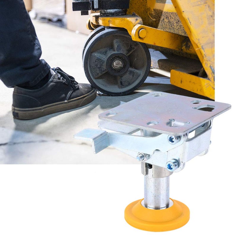 X 75 32 3 عربة ملقاة بأرضية مسبوكة مع فرامل قفل ووسادة من TPU، من الصلب المنغنيزي، سعة التحميل 100 كجم - Image 3