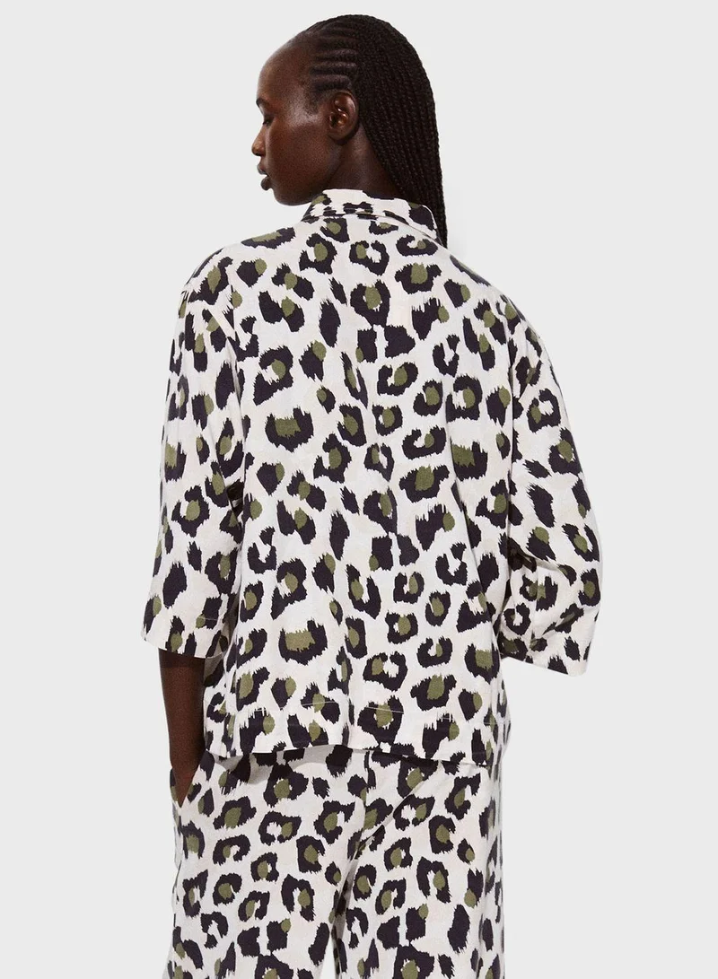 بارفوا قميص بجيب مطبوع